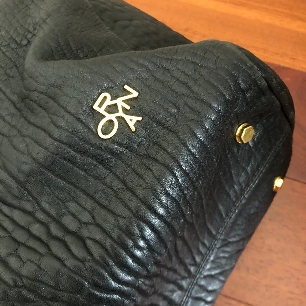 orYANY black leather satchel purse bag